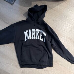 Arket Black Hoodie with Yellow Tag